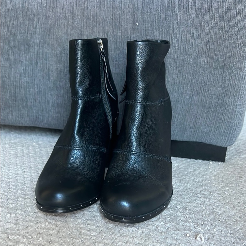 Black Leather Ankle Boots